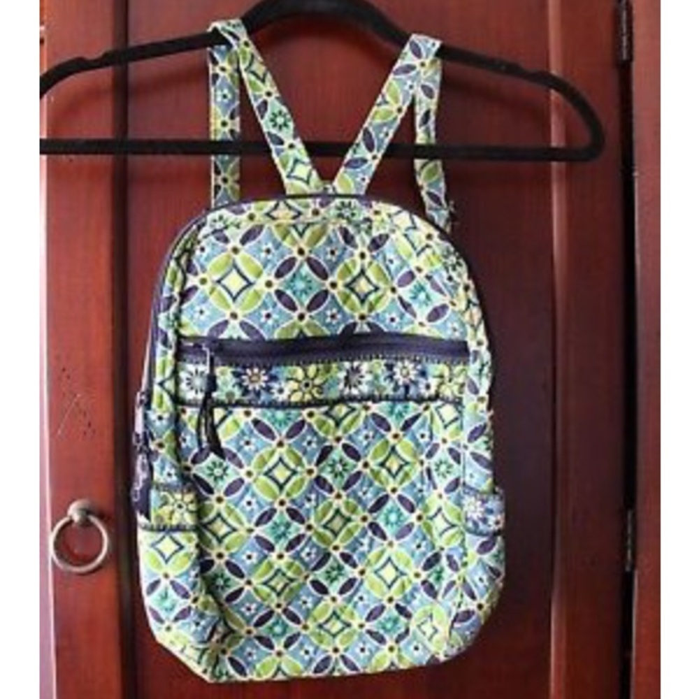 Vera Bradley Quilted Backpack Retired Daisy Daisy